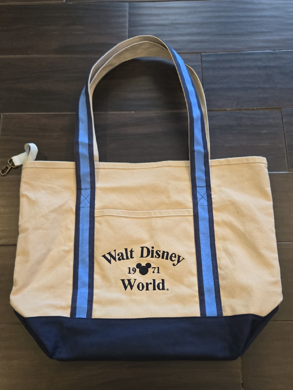 Disney Canvas Tote With Walt Disney World Logo 1971